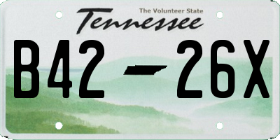 TN license plate B4226X
