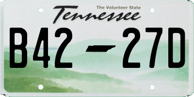 TN license plate B4227D