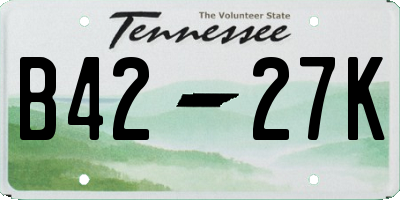 TN license plate B4227K