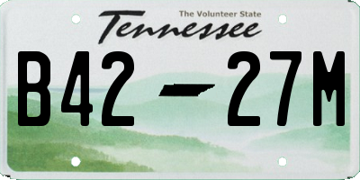 TN license plate B4227M