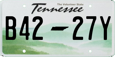 TN license plate B4227Y