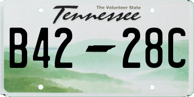 TN license plate B4228C