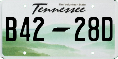 TN license plate B4228D