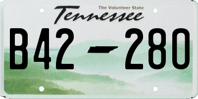 TN license plate B4228O