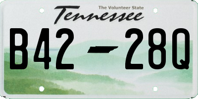 TN license plate B4228Q