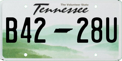 TN license plate B4228U