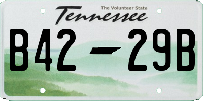 TN license plate B4229B