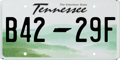 TN license plate B4229F