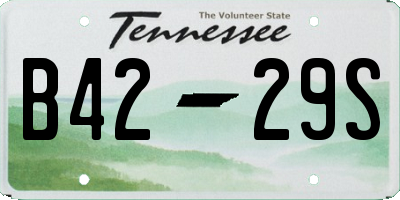 TN license plate B4229S