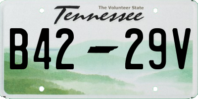 TN license plate B4229V