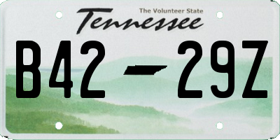 TN license plate B4229Z