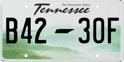 TN license plate B4230F