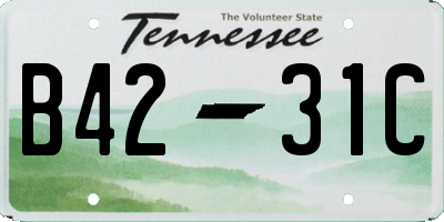 TN license plate B4231C