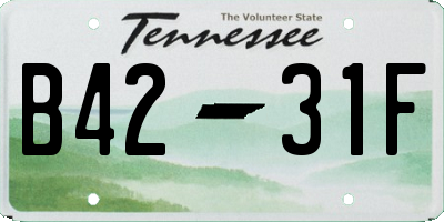 TN license plate B4231F