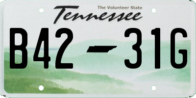 TN license plate B4231G