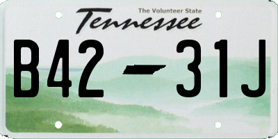 TN license plate B4231J