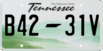 TN license plate B4231V