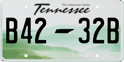 TN license plate B4232B