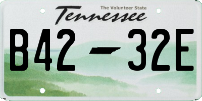 TN license plate B4232E