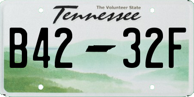 TN license plate B4232F