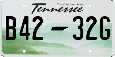 TN license plate B4232G