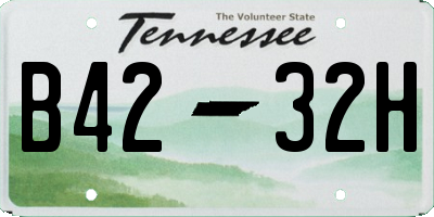 TN license plate B4232H