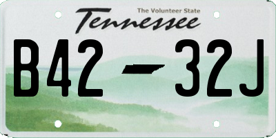 TN license plate B4232J
