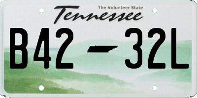 TN license plate B4232L