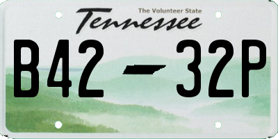 TN license plate B4232P