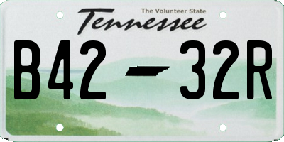 TN license plate B4232R