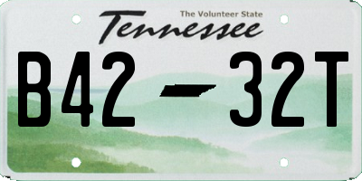 TN license plate B4232T