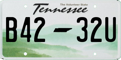 TN license plate B4232U