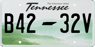 TN license plate B4232V