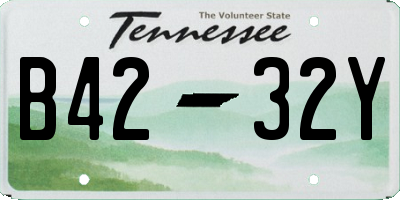 TN license plate B4232Y
