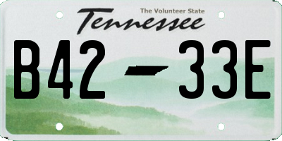 TN license plate B4233E