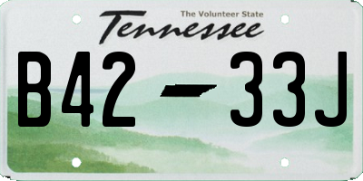 TN license plate B4233J