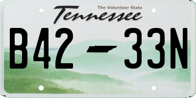 TN license plate B4233N
