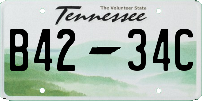 TN license plate B4234C