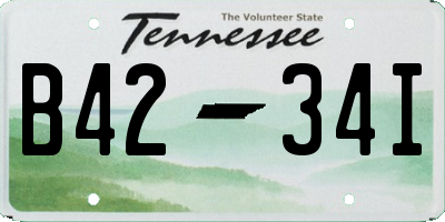 TN license plate B4234I