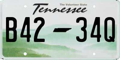 TN license plate B4234Q
