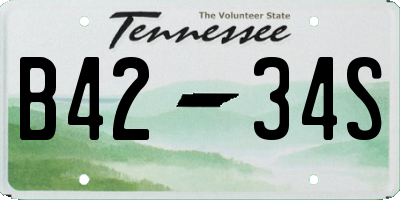 TN license plate B4234S