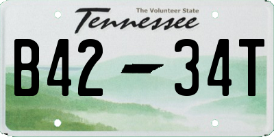 TN license plate B4234T