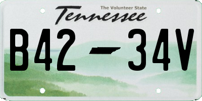 TN license plate B4234V