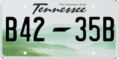TN license plate B4235B
