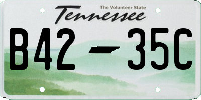 TN license plate B4235C