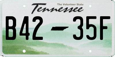 TN license plate B4235F