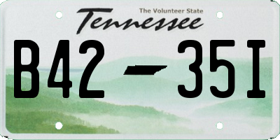 TN license plate B4235I
