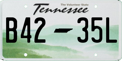 TN license plate B4235L