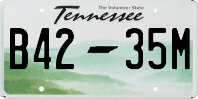 TN license plate B4235M