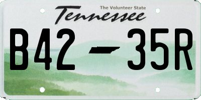 TN license plate B4235R